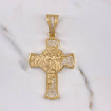 Dije Cruz Rostro Cristo 15.35gr / 6.5cm / Circones Blancos Oro Amarillo $ Dije Cruz Rostro Cristo 15.35gr / 6.5cm / Circones Blancos Oro Amarillo $