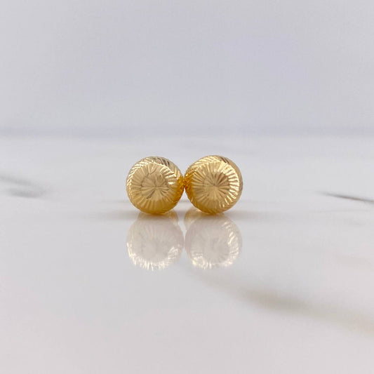 Topos Bola 0.95gr / 7mm Diamantados Oro Amarillo 18K $
