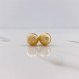 Topos Bola 0.95gr / 7mm Diamantados Oro Amarillo 18K $ Topos Bola 0.95gr / 7mm Diamantados Oro Amarillo 18K $