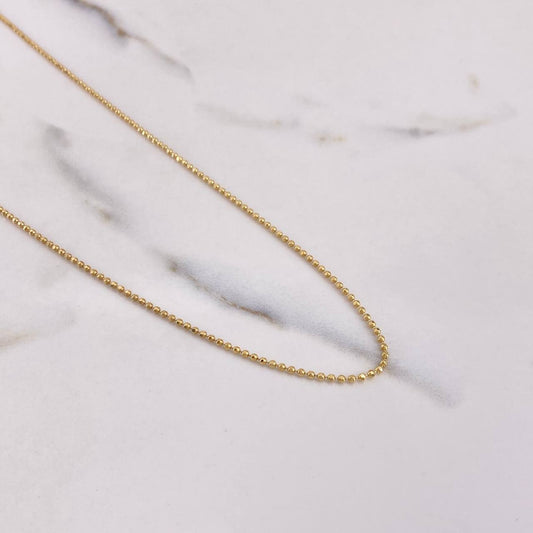 Cadena Militar 4.6gr / 50cm / 1.2mm Diamantada Oro Amarillo +3 $