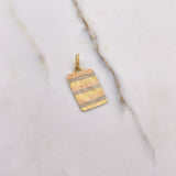 Dije Placa Cristo 2.25gr / 2.6cm / Liso Tres Oros $ Dije Placa Cristo 2.25gr / 2.6cm / Liso Tres Oros $