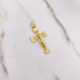 Dije Cruz Cristo 2.35gr / 3.2cm / Plano Oro Amarillo $ Dije Cruz Cristo 2.35gr / 3.2cm / Plano Oro Amarillo $