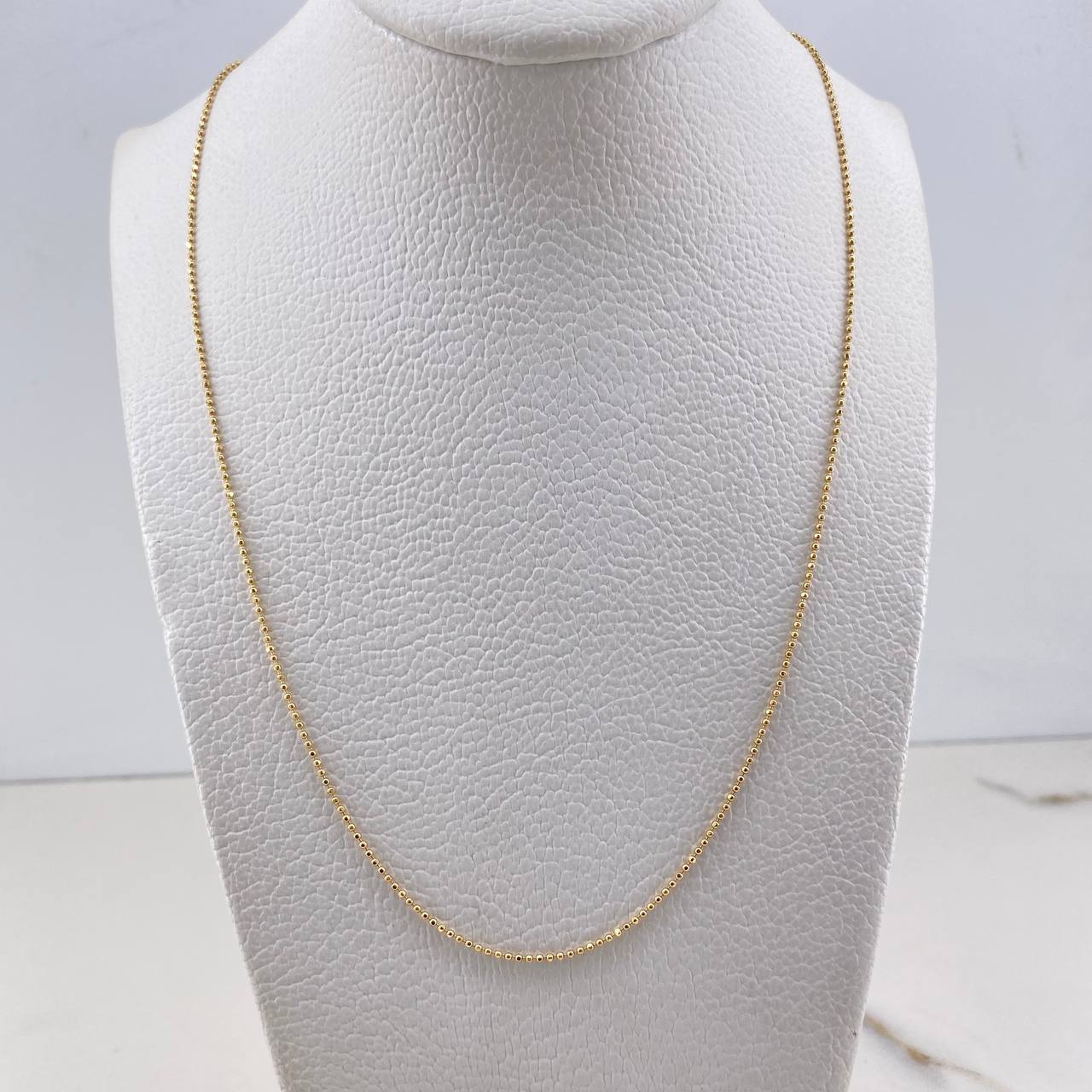 Cadena Militar 2.3gr / 50cm / 1mm Diamantada Oro Amarillo +3 $ Cadena Militar 2.3gr / 50cm / 1mm Diamantada Oro Amarillo +3 $