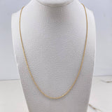 Cadena Militar 2.3gr / 50cm / 1mm Diamantada Oro Amarillo +3 $ Cadena Militar 2.3gr / 50cm / 1mm Diamantada Oro Amarillo +3 $