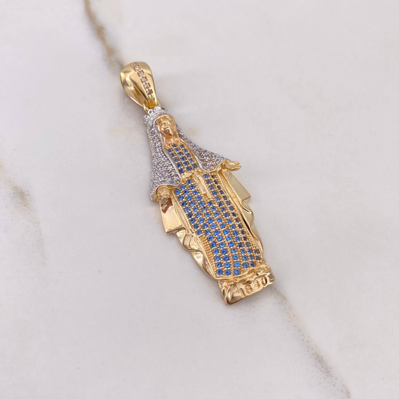 Dije Virgen Milagrosa 8.15gr / 5cm / Circones Blancos Azules Dos Oros Amarillo Blanco $ Dije Virgen Milagrosa 8.15gr / 5cm / Circones Blancos Azules Dos Oros Amarillo Blanco $