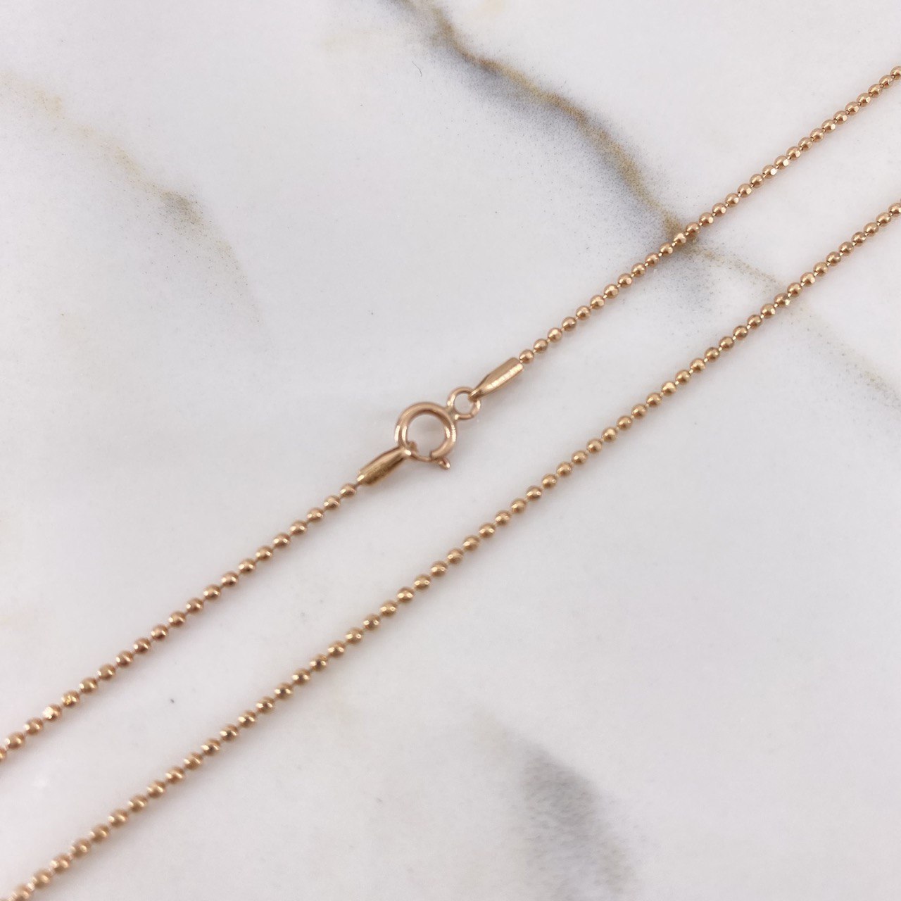 Cadena Militar 3.4gr / 60cm / 0.9mm Oro Rosa +3 $ Cadena Militar 3.4gr / 60cm / 0.9mm Oro Rosa +3 $