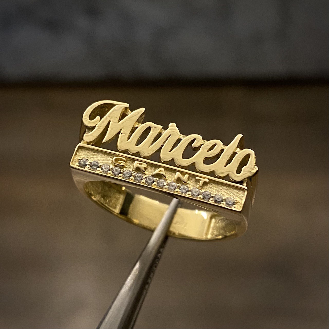 Personalizado Anillo Con El Nombre Anillos Con El Nombre En Oro