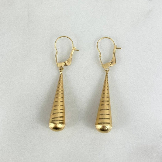 Candongas Lagrima 1.2gr / 4cm- Oro 18K