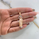 Dije Virgen Del Carmen 5.55gr / 4.5cm / Circones Blancos Dos Oros Blanco Rosa & Dije Virgen Del Carmen 5.55gr / 4.5cm / Circones Blancos Dos Oros Blanco Rosa &