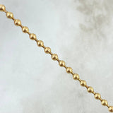 Pulso Militar 6.95gr / 20.5cm / 3mm Bolas Lisas Oro Amarillo * Pulso Militar 6.95gr / 20.5cm / 3mm Bolas Lisas Oro Amarillo *