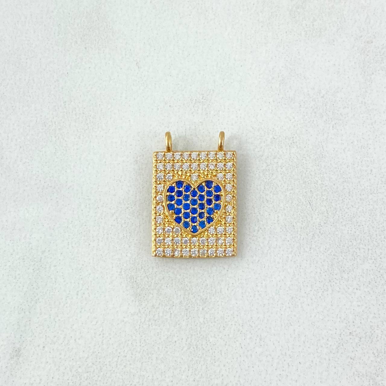 Herraje Escapulario Corazon 1.95gr / 1.7cm Circones Azules Blancos Oro Amarillo Herraje Escapulario Corazon 1.95gr / 1.7cm Circones Azules Blancos Oro Amarillo