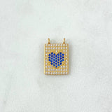 Herraje Escapulario Corazon 1.95gr / 1.7cm Circones Azules Blancos Oro Amarillo Herraje Escapulario Corazon 1.95gr / 1.7cm Circones Azules Blancos Oro Amarillo