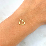 Herraje Corazon Silueta 0.3gr / 1.1cm Oro Amarillo Herraje Corazon Silueta 0.3gr / 1.1cm Oro Amarillo