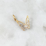 Dije Mariposa 1.15gr / 2.3cm / Doble Dos Oros Amarillo Blanco * Dije Mariposa 1.15gr / 2.3cm / Doble Dos Oros Amarillo Blanco *