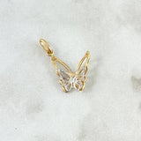 Dije Mariposa 1.15gr / 2.3cm / Doble Dos Oros Amarillo Blanco * Dije Mariposa 1.15gr / 2.3cm / Doble Dos Oros Amarillo Blanco *