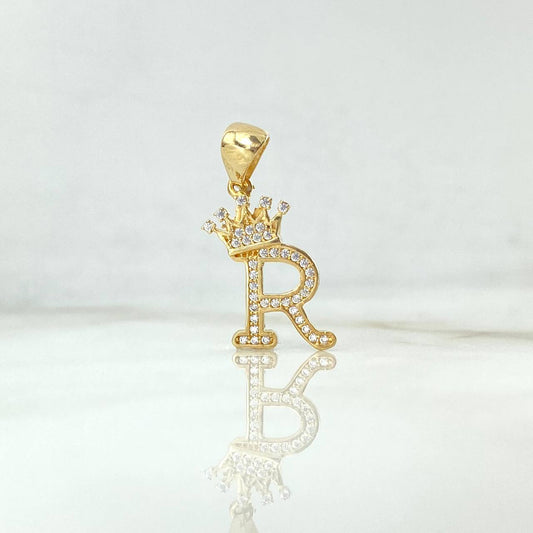 Dije Corona Letra R 1.9gr / 2.6cm / Oro Amarillo 18K ©