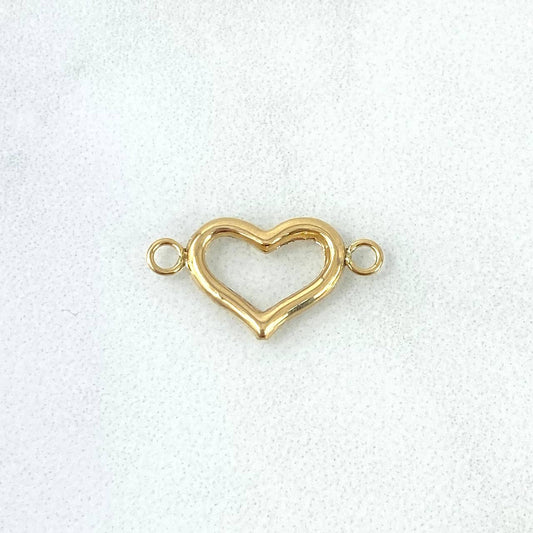 Herraje Corazón Silueta 0.55gr / 1.9cm / Troquelado Oro Amarillo
