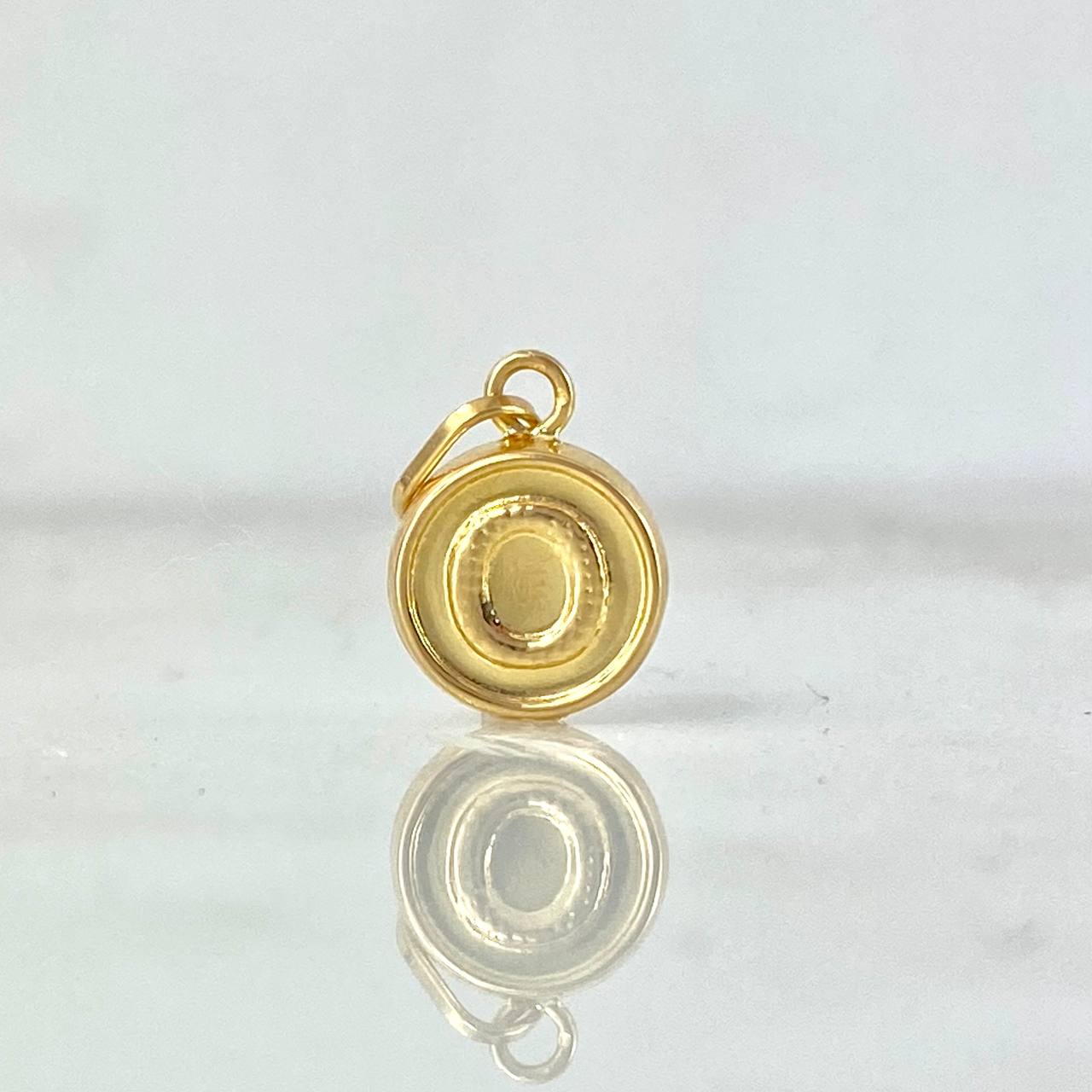 Dije Letra O 0.35gr / 1.5cm / Doble Faz Oro Amarillo Dije Letra O 0.35gr / 1.5cm / Doble Faz Oro Amarillo