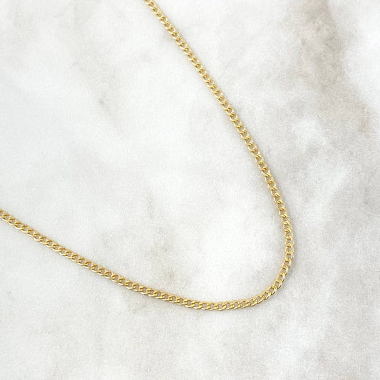 Cadena Cubana 2.05gr / 60cm / 2mm Oro Amarillo +1 18K *