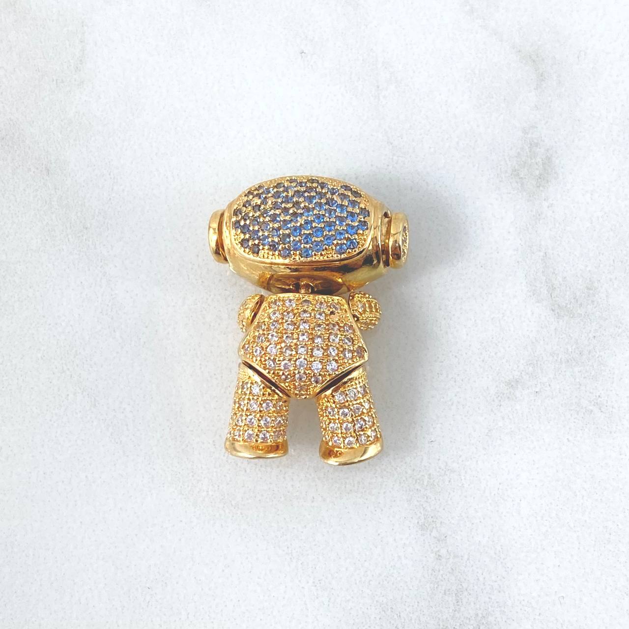 Dije Astronauta Articulado 10gr / 2.5cm / Circones Blancos Celestes Oro Amarillo Dije Astronauta Articulado 10gr / 2.5cm / Circones Blancos Celestes Oro Amarillo
