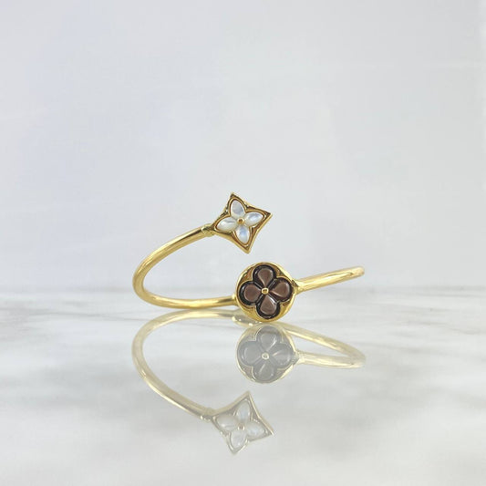 Pulso Aro Trébol VCyA 8.85gr / 19cm / Nacares Blanco Cafe Oro Amarillo +4 *