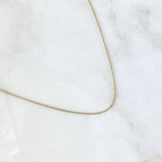 Cadena Militar 3.15gr / 50cm / 1.2mm Oro Amarillo +3 18K