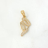 Dije Virgen María Silueta 1.25gr / 2.4cm / Circones Blancos Oro Amarillo Dije Virgen María Silueta 1.25gr / 2.4cm / Circones Blancos Oro Amarillo