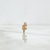 Dije Letra F Cursiva 0.45gr / 1.6cm / Circones Blancos Oro Amarillo Dije Letra F Cursiva 0.45gr / 1.6cm / Circones Blancos Oro Amarillo