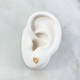 Topos Corazón Parcial Interno 0.85gr / 6.5mm Circones Blancos Oro Amarillo * Topos Corazón Parcial Interno 0.85gr / 6.5mm Circones Blancos Oro Amarillo *