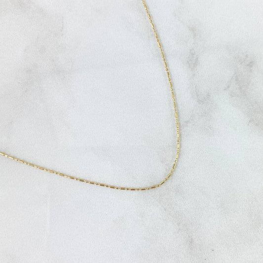 Cadena Morse 2.15gr / 45cm / 1mm Oro Amarillo +3 18K