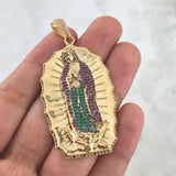 Dije Virgen Guadalupe 16.35gr / 6.1cm / Circones Blancos Fucsias Y Verdes Oro Amarillo © Dije Virgen Guadalupe 16.35gr / 6.1cm / Circones Blancos Fucsias Y Verdes Oro Amarillo ©