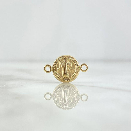 Herraje San Benito 0.8gr / 2cm / Troqueado Oro Amarillo 18K ©
