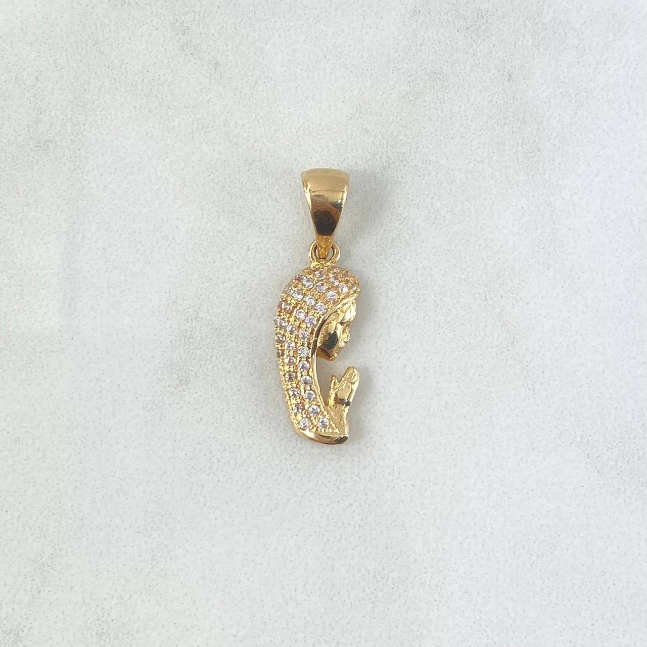 Dije Virgen Maria Silueta 1.8gr / 2.5cm / Circones Blancos Oro Amarillo Dije Virgen Maria Silueta 1.8gr / 2.5cm / Circones Blancos Oro Amarillo