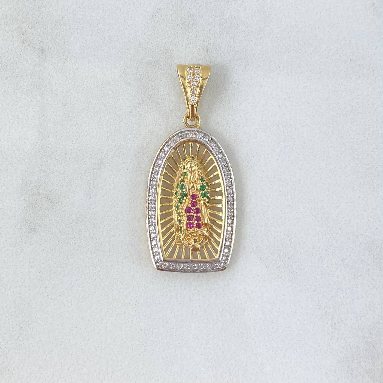 Dije Virgen Guadalupe 3.8gr / 3.4cm / Circones Blancos Fucsias Verdes Dos Oros Amarillo Blanco * Dije Virgen Guadalupe 3.8gr / 3.4cm / Circones Blancos Fucsias Verdes Dos Oros Amarillo Blanco *
