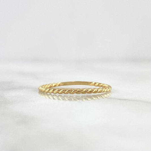 Anillo Trenzado 1gr / T5 1/2 Oro Amarillo 18K