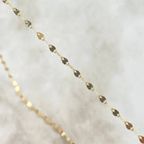 Cadena Flor Espejo 0.95gr / 45cm / Oro Amarillo +3 18K © Cadena Flor Espejo 0.95gr / 45cm / Oro Amarillo +3 18K ©