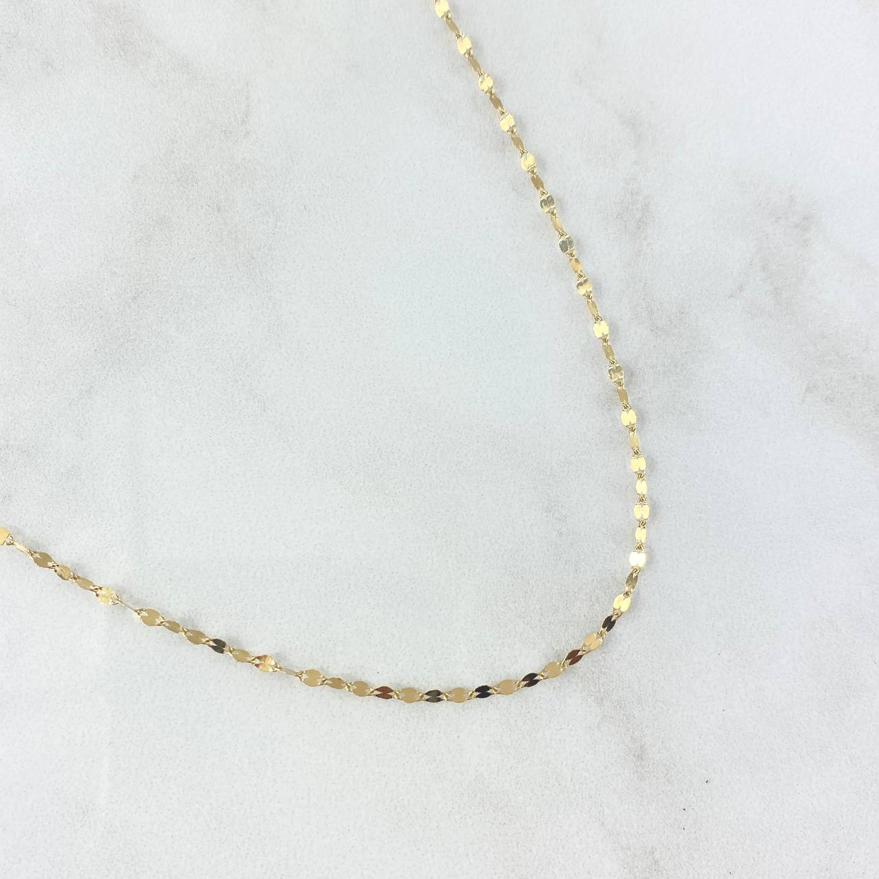 Cadena Flor Espejo 0.95gr / 45cm / Oro Amarillo +3 18K © Cadena Flor Espejo 0.95gr / 45cm / Oro Amarillo +3 18K ©