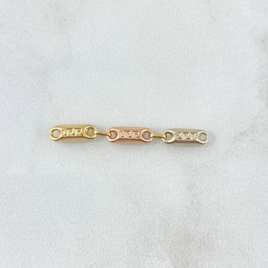 Herraje Retazo Rustico Tribal 0.6gr / 3cm / Tres Oros 18K