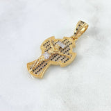 Dije Cruz Cristo Tupida 7.5gr / 4cm / Circones Blancos - Negros Oro Amarillo 18K © Dije Cruz Cristo Tupida 7.5gr / 4cm / Circones Blancos - Negros Oro Amarillo 18K ©