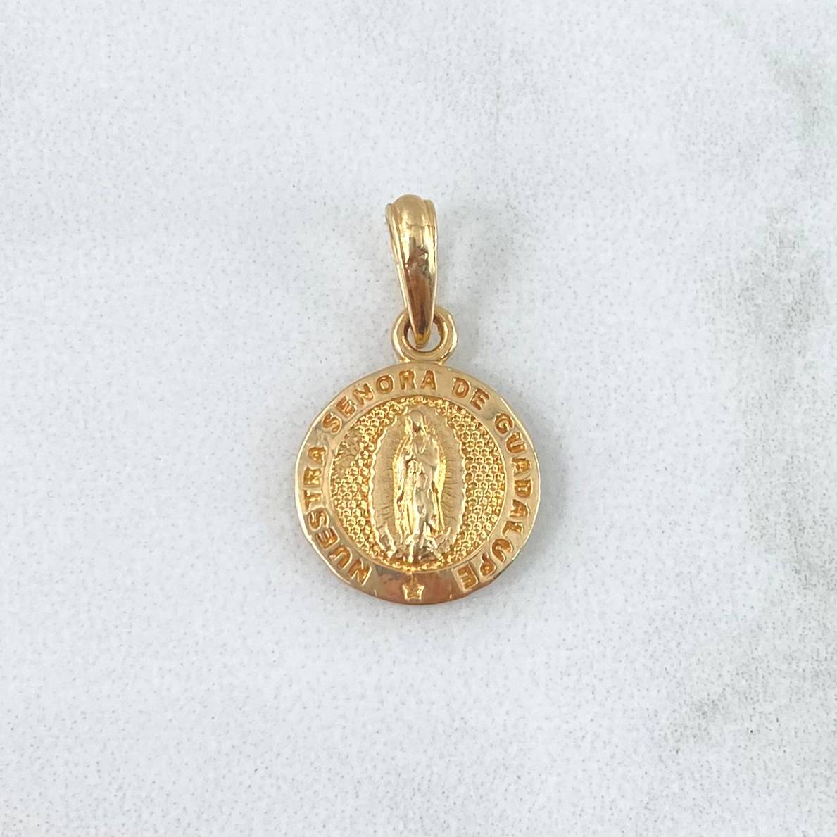 Dije Medalla Virgen Guadalupe 1.55gr / 2cm / Texturizado Oro Amarillo 18K Dije Medalla Virgen Guadalupe 1.55gr / 2cm / Texturizado Oro Amarillo 18K