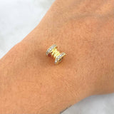 Herraje Rústico Carrete 2.25gr / 0.9cm / Circones Blancos Oro Amarillo 18K Herraje Rústico Carrete 2.25gr / 0.9cm / Circones Blancos Oro Amarillo 18K