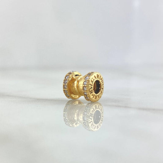 Herraje Rústico Carrete 2.25gr / 0.9cm / Circones Blancos Oro Amarillo 18K