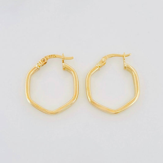 Candongas Hexa 1.3g / 1.8cm Oro Amarillo 18K
