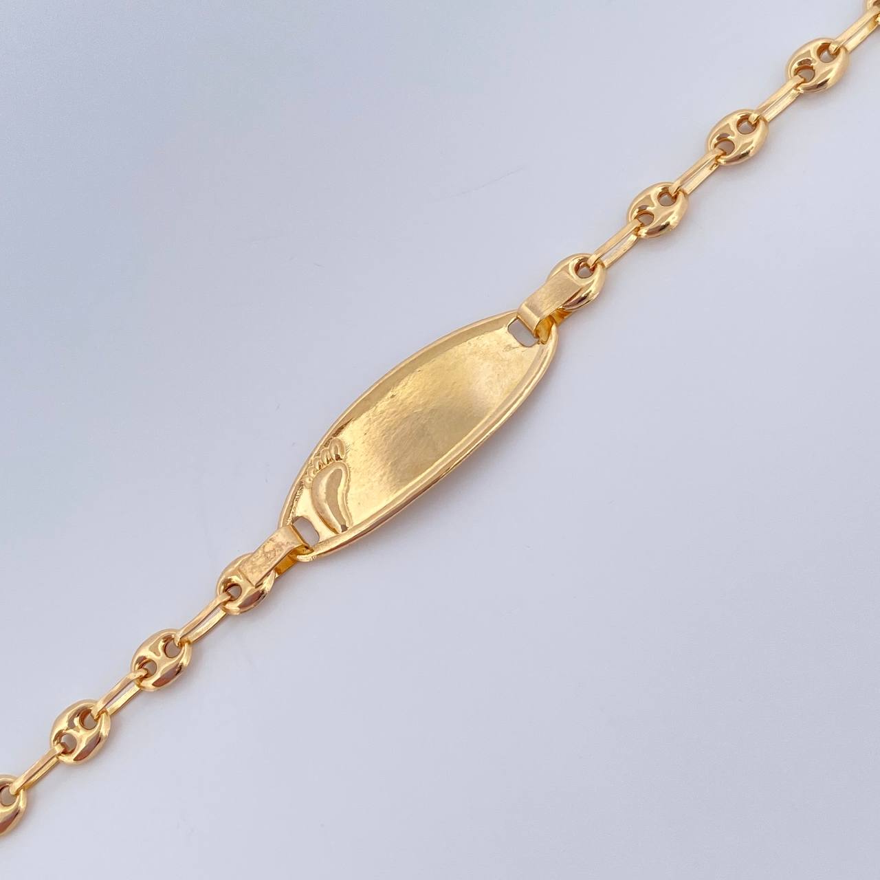 Pulso Bebé GC Placa Ocatagonal Curva  1.8gr / 15cm-15.1cm / 3.26mm Oro Amarillo 18K & Pulso Bebé GC Placa Ocatagonal Curva  1.8gr / 15cm-15.1cm / 3.26mm Oro Amarillo 18K &