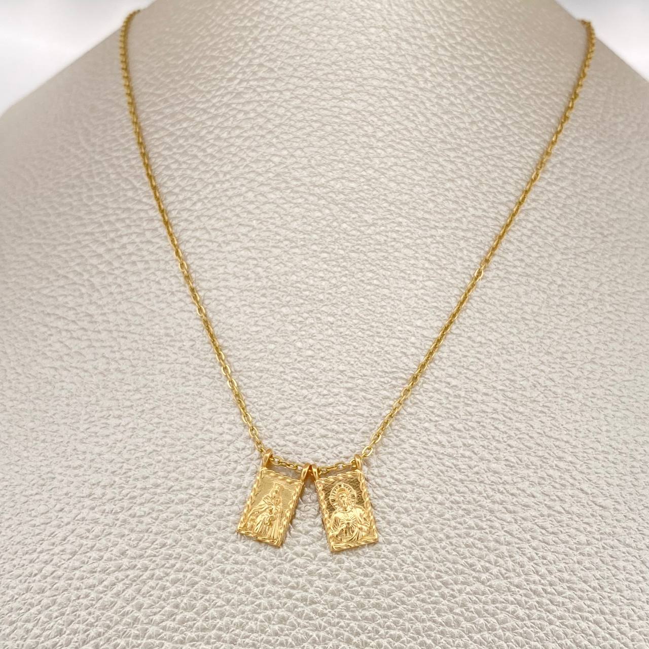 Cadena Aro Seguido Escapulario 4.25gr / 46cm / 1mm Oro Amarillo 18K & Cadena Aro Seguido Escapulario 4.25gr / 46cm / 1mm Oro Amarillo 18K &