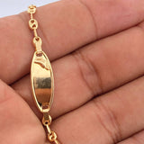 Pulso Bebé Placa Pie Gc 1.8gr / 15cm / 3.25mm Oro Amarillo 18K % Pulso Bebé Placa Pie Gc 1.8gr / 15cm / 3.25mm Oro Amarillo 18K %