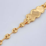 Pulso Bebé Placa Angelito Gc 1.75gr / 15cm / 3.44mm Oro Amarillo 18K % Pulso Bebé Placa Angelito Gc 1.75gr / 15cm / 3.44mm Oro Amarillo 18K %