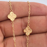 Cadena Trebol Cajon 5gr / 46cm / 1.77mm Oro Amarillo 18K % Cadena Trebol Cajon 5gr / 46cm / 1.77mm Oro Amarillo 18K %