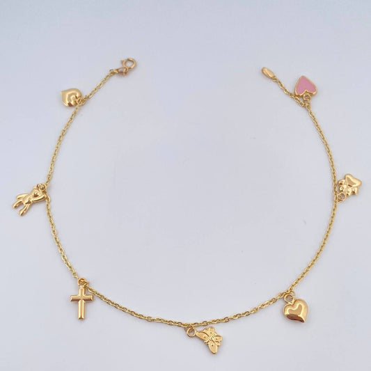 Tobillera Aro Seguido  3.6gr / 26cm / 1.25mm Oro Amarillo 18K &