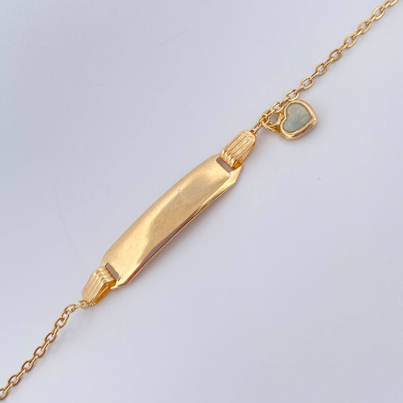 Pulso Bebé Aro Seguido Placa Octagonal 1.6gr / 14.7cm-16.2cm / 1.26mm Oro Amarillo 18K & Pulso Bebé Aro Seguido Placa Octagonal 1.6gr / 14.7cm-16.2cm / 1.26mm Oro Amarillo 18K &